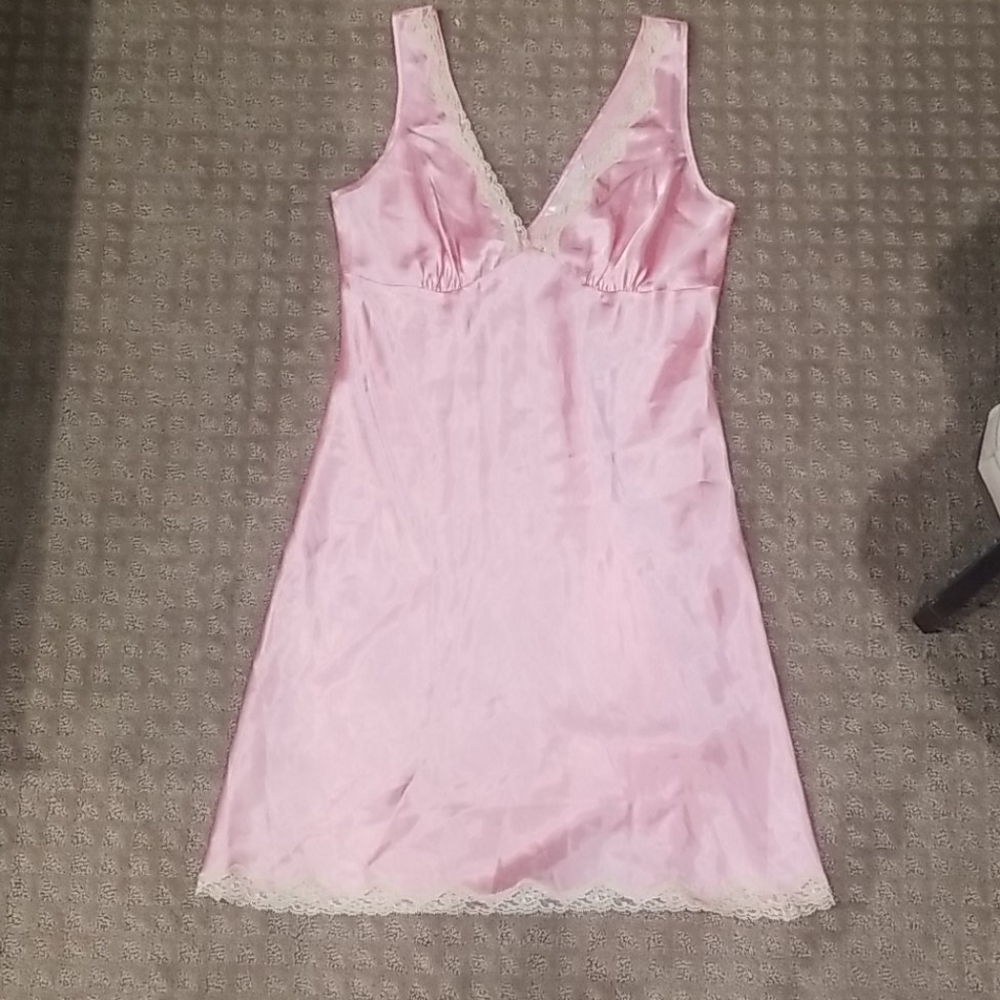 Pink lace nightgown